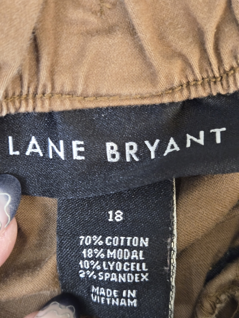 Lane Bryant Cargo Pants Balloon Barrel Leg Size 18 Cholocate Brown - Picture 2 of 10